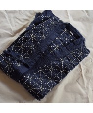 jacket kendo blue musashi embroider