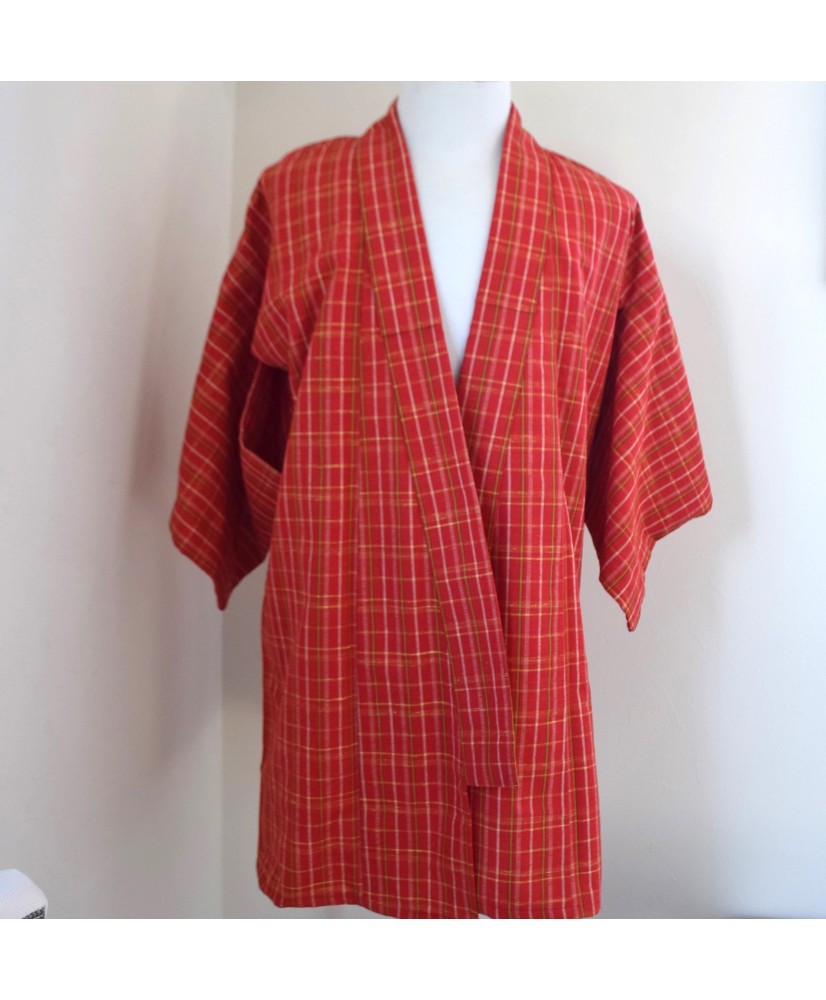 HAORI longue veste japonais rouge